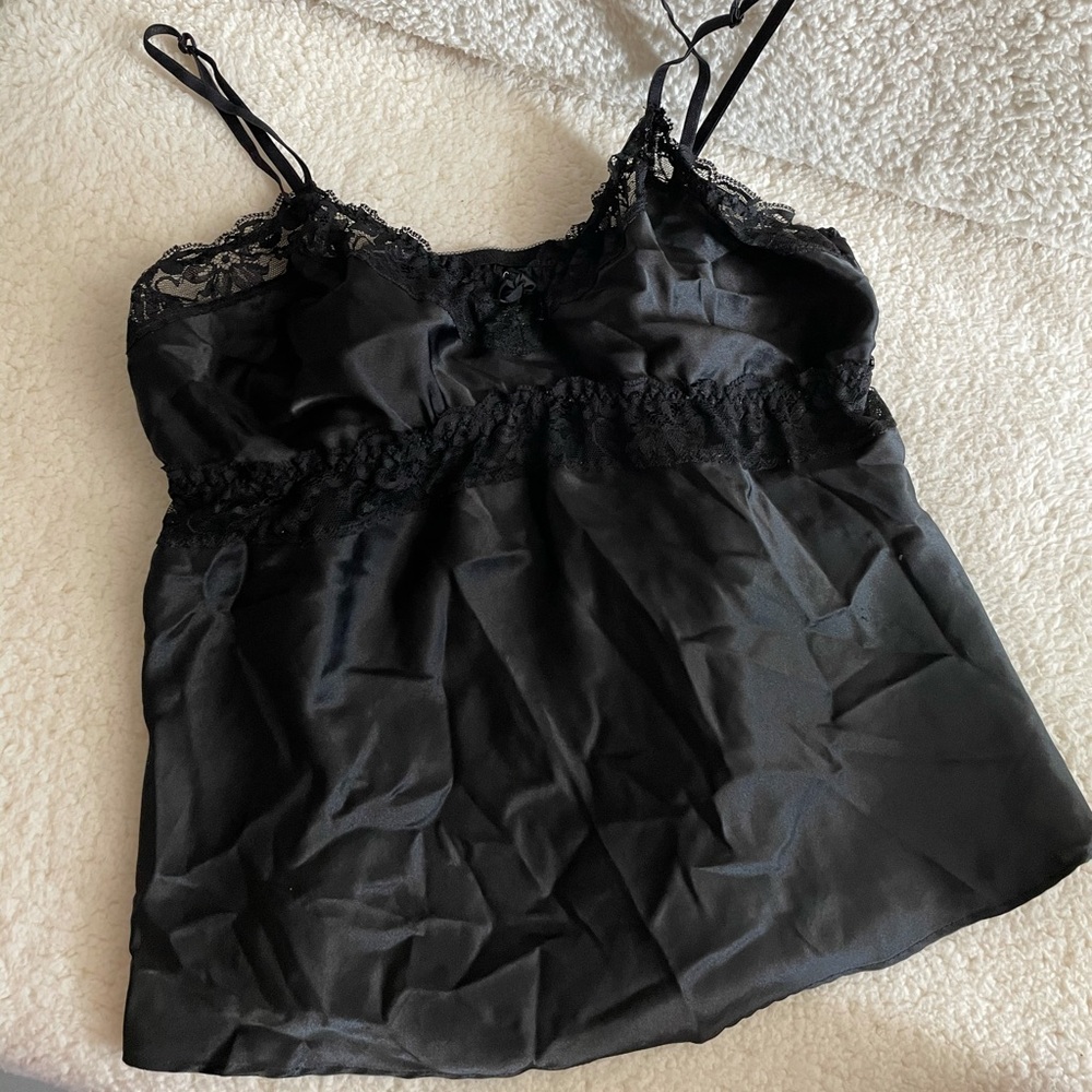frederick’s Black Lace Trim Cami